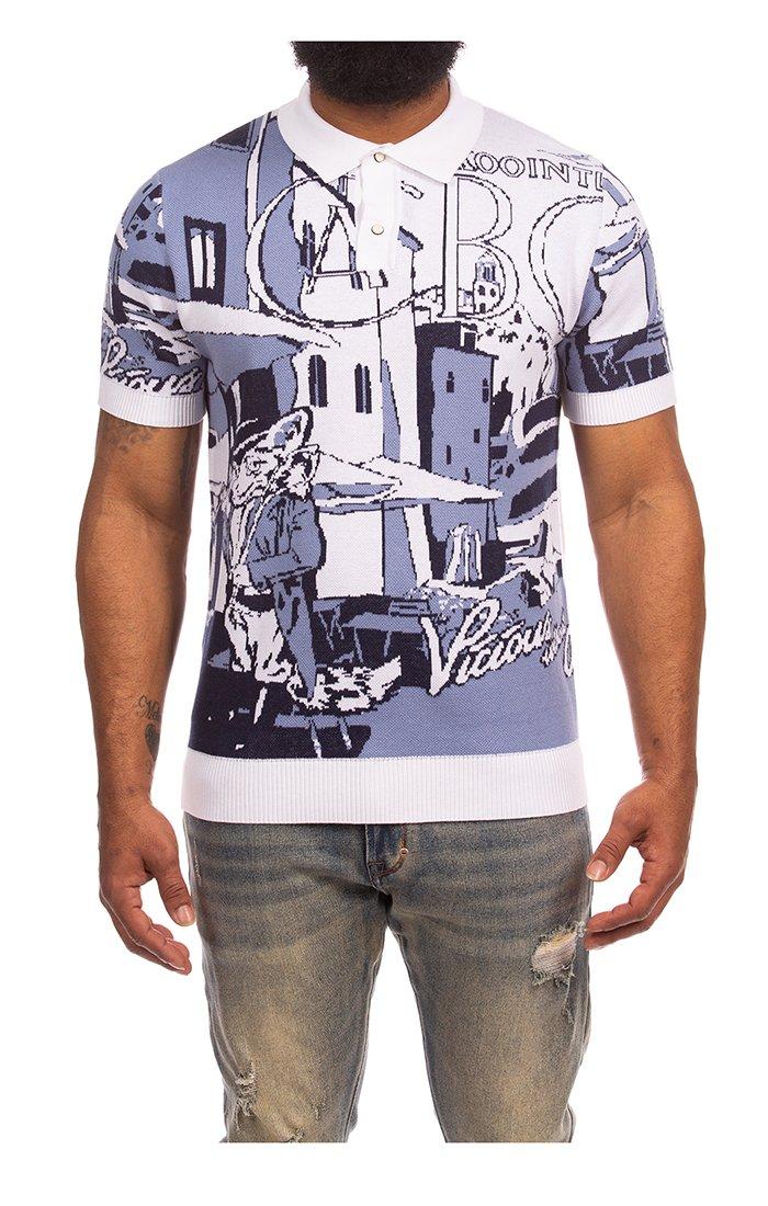 AKOO Men's INTL Short Sleeve Polo - White - WHITE